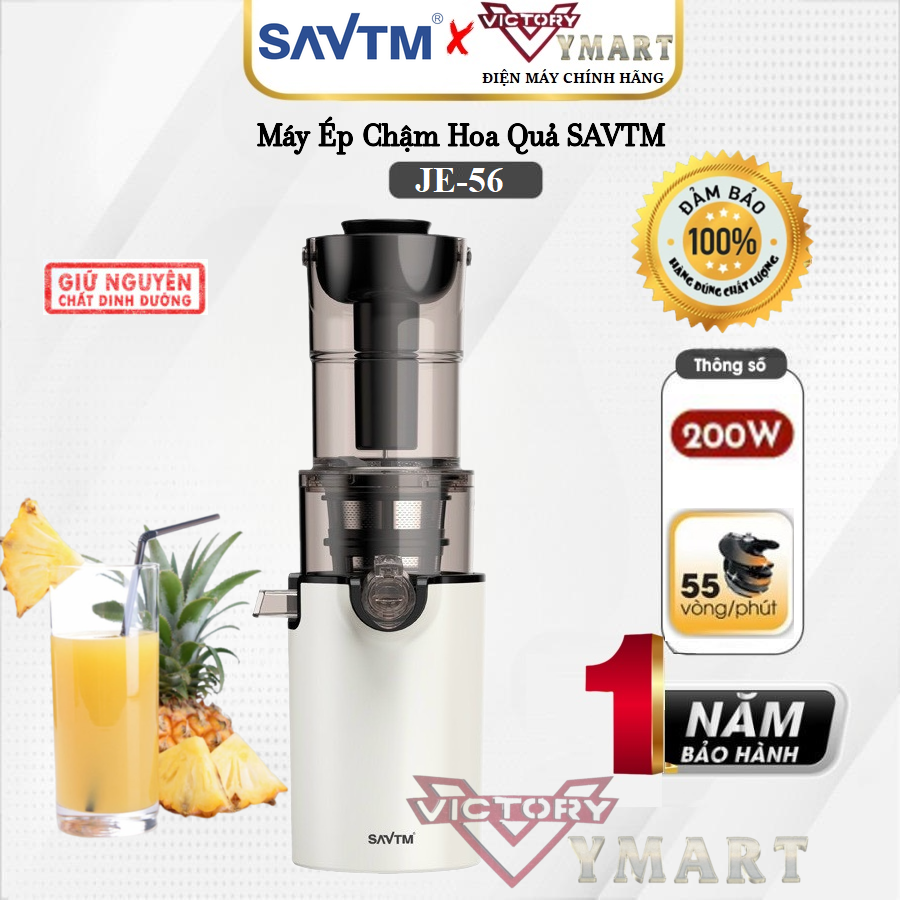 Máy Ép Chậm Nguyên Quả SAVTM JE-46 (Model 2024) Máy Ép Hoa Quả, Máy Ép Trái Cây Cỡ Lớn - Hàng Nhập Khẩu - JE-46 - Màu ngẫu nhiên
