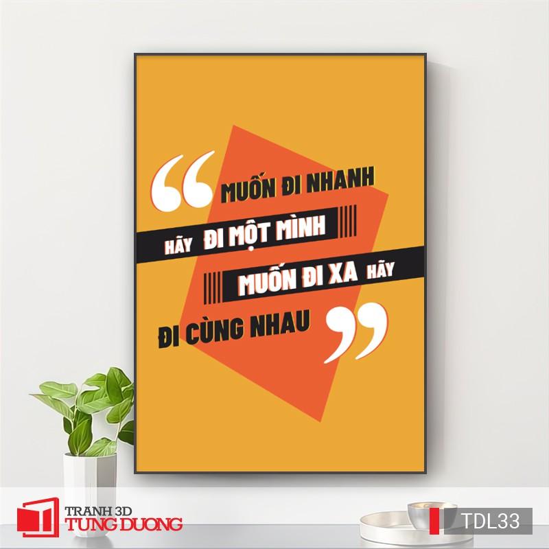 Tranh treo tường động lực văn phòng câu nói slogan truyền cảm hứng, tranh canvas trang trí DL22