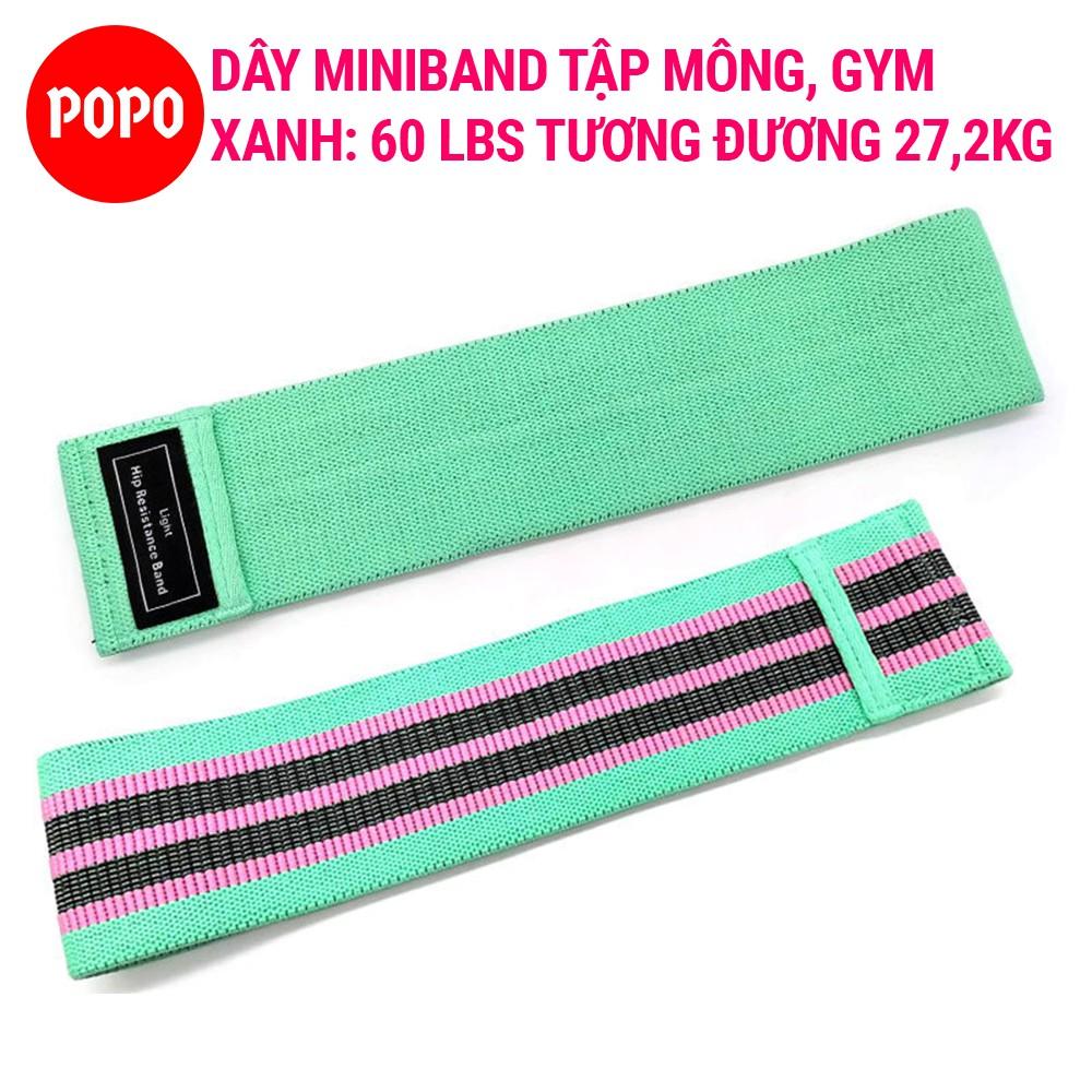 Dây tập mông, Bộ 3 dây kháng lực MiniBand POPO sử dụng để tập GYM YOGA