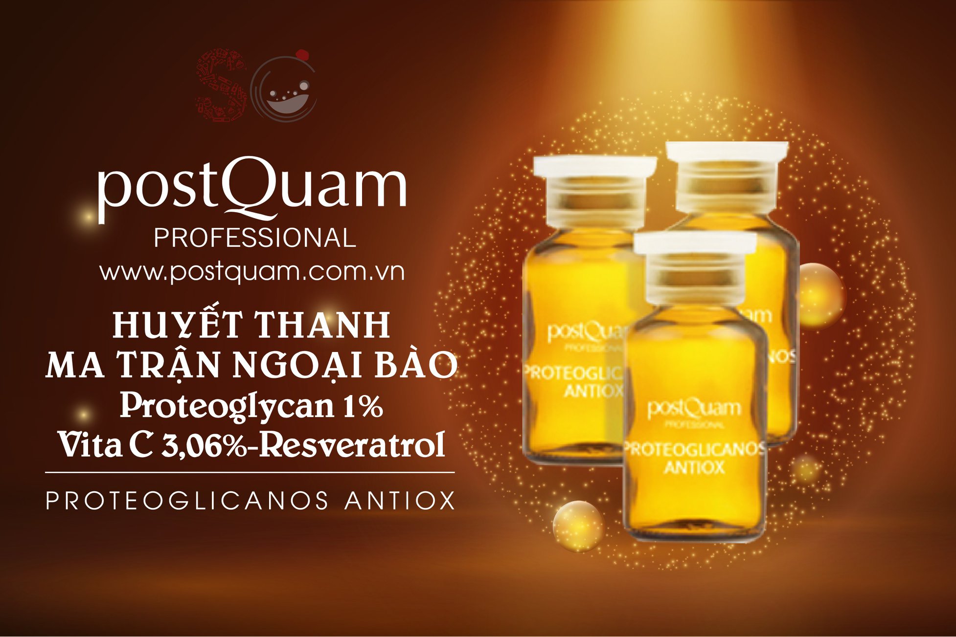 postQuam - Huyết Thanh Ma Trận Ngoại Bào Proteoglycan  - Vita C – Resveratrol (10x2ml)