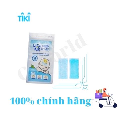 DÁN HẠ SỐT NHANH, GIẢM ĐAU, CHÙM MÁT LẠNH LICO KID BẠC HÀ - GÓI 2 MIẾNG