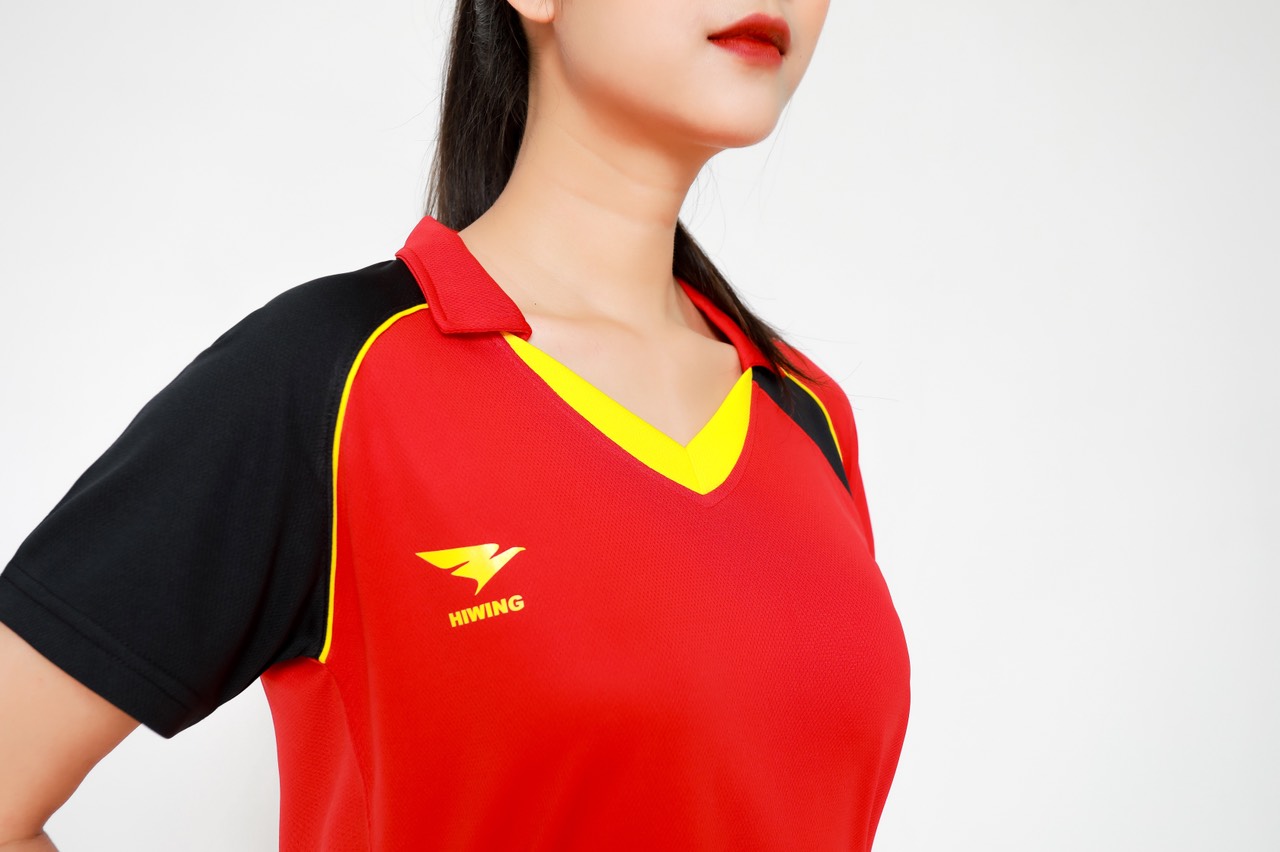 Bộ quần áo Bóng Chuyền cao cấp thương hiệu Hiwing H6 màu đỏ