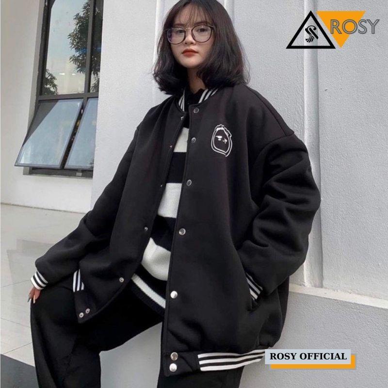 Áo khoác bomber nỉ unisex khóa zip oversize form rộng chất nỉ bông dày dặn nam nữ đều phù hợp, Áo khoác nỉ bomber phù hợp nam nữ giá rẻ có ảnh thật, áo Bomber Unisex Form Rộng