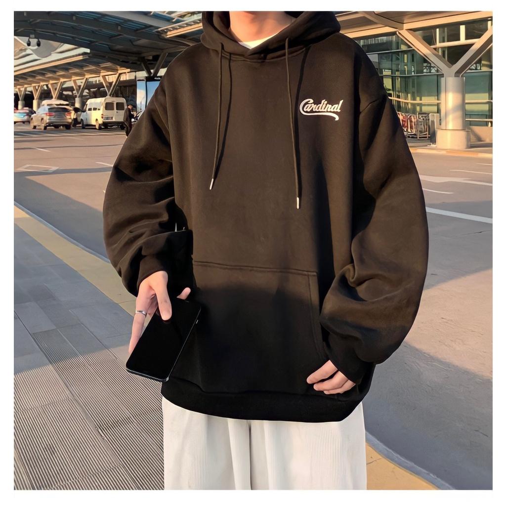 Áo Hoodie Nỉ Nam Nữ Unisex CARDINAL Dáng Rộng Mũ Trùm