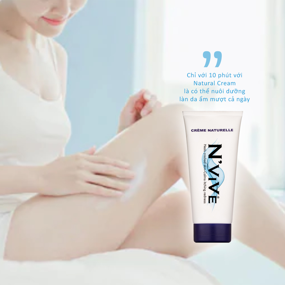 Kem dưỡng ẩm toàn thân dành cho da khô, viêm da cơ địa, chàm da, vảy nến, N’Vive Creme Naturelle USA 180ml