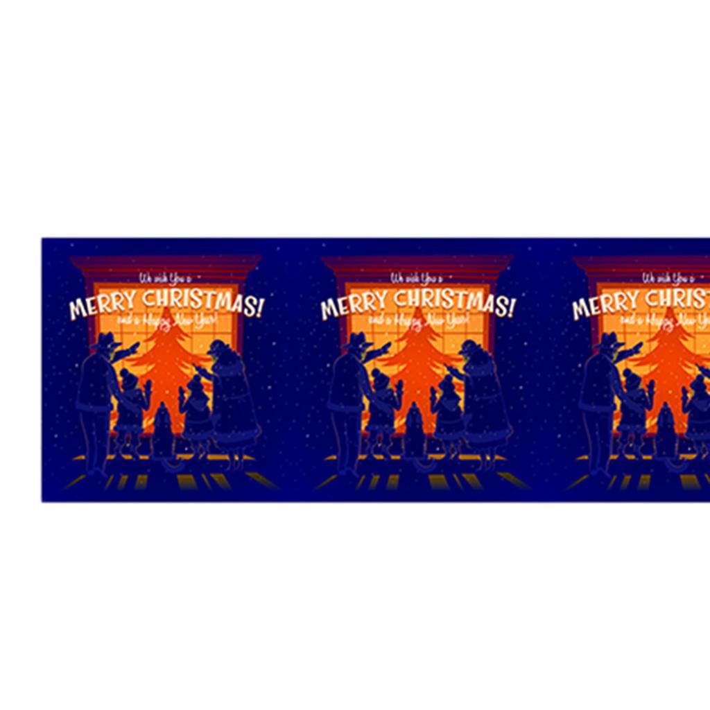 Christmas Pattern Cotton And Linen Table Bed Runner Double Sided Tapestry