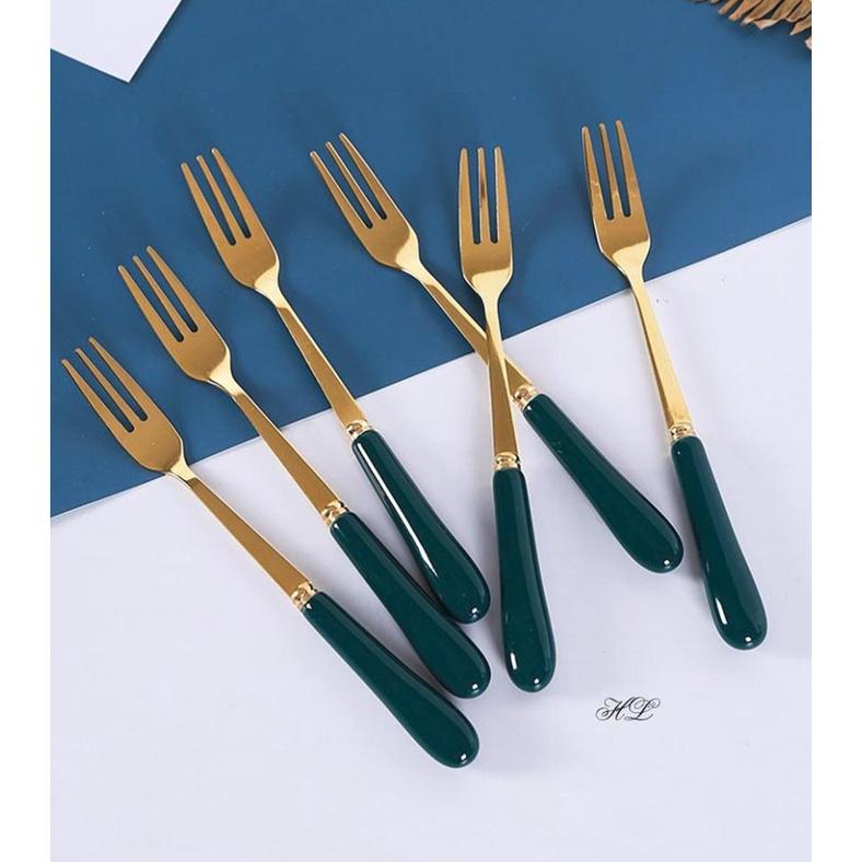 THÌA NĨA CÁN SỨ XANH NGỌC BÍCH SIZE NHỎ