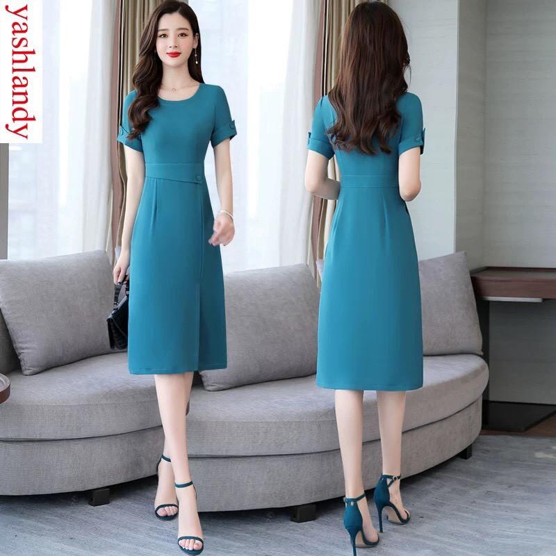 Đầm suông phong cách vintage cực sang trọng quý phái / có 2 màu