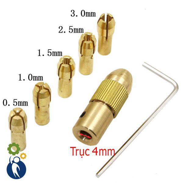 Bộ Đầu Kẹp Mũi Khoan Trục 4mm