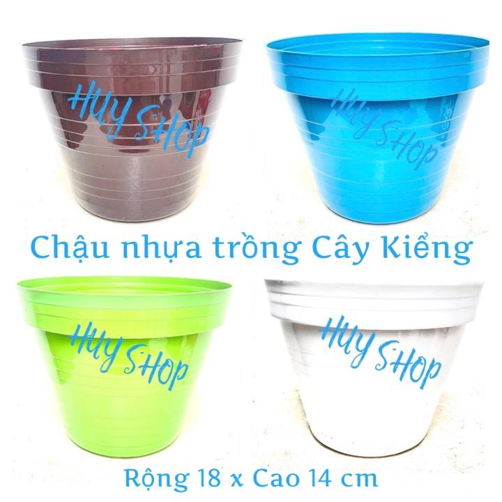 COMBO 5 CÁI CHẬU NHỰA TREO TRỒNG HOA CÓ MÓC KẼM (18X14CM)