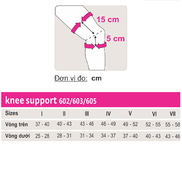 Nẹp gối Medi Knee support 602 hỗ trợ điều trị giảm đau khớp gối do thoái hóa khớp mãn tính