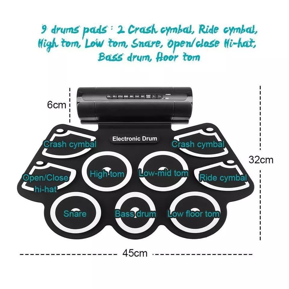 DRUM KIT - Bộ Trống Điện Tử Konix INow Portable MD760  - Home and Garden