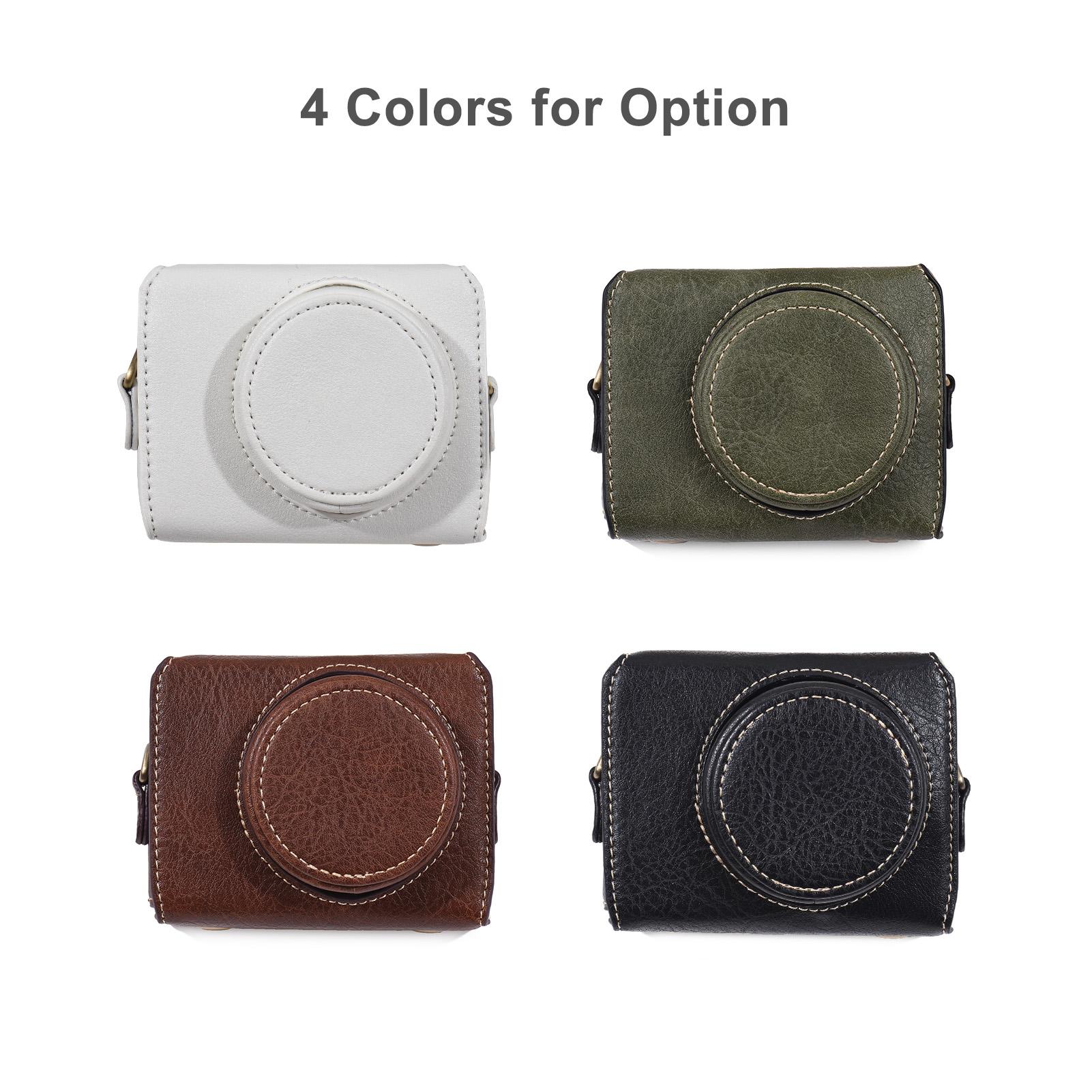 Portable Camera Case Synthetic Leather Camera Carry Bag with Shoulder Strap Replacement for Sony ZV1 ZV-1 Camera