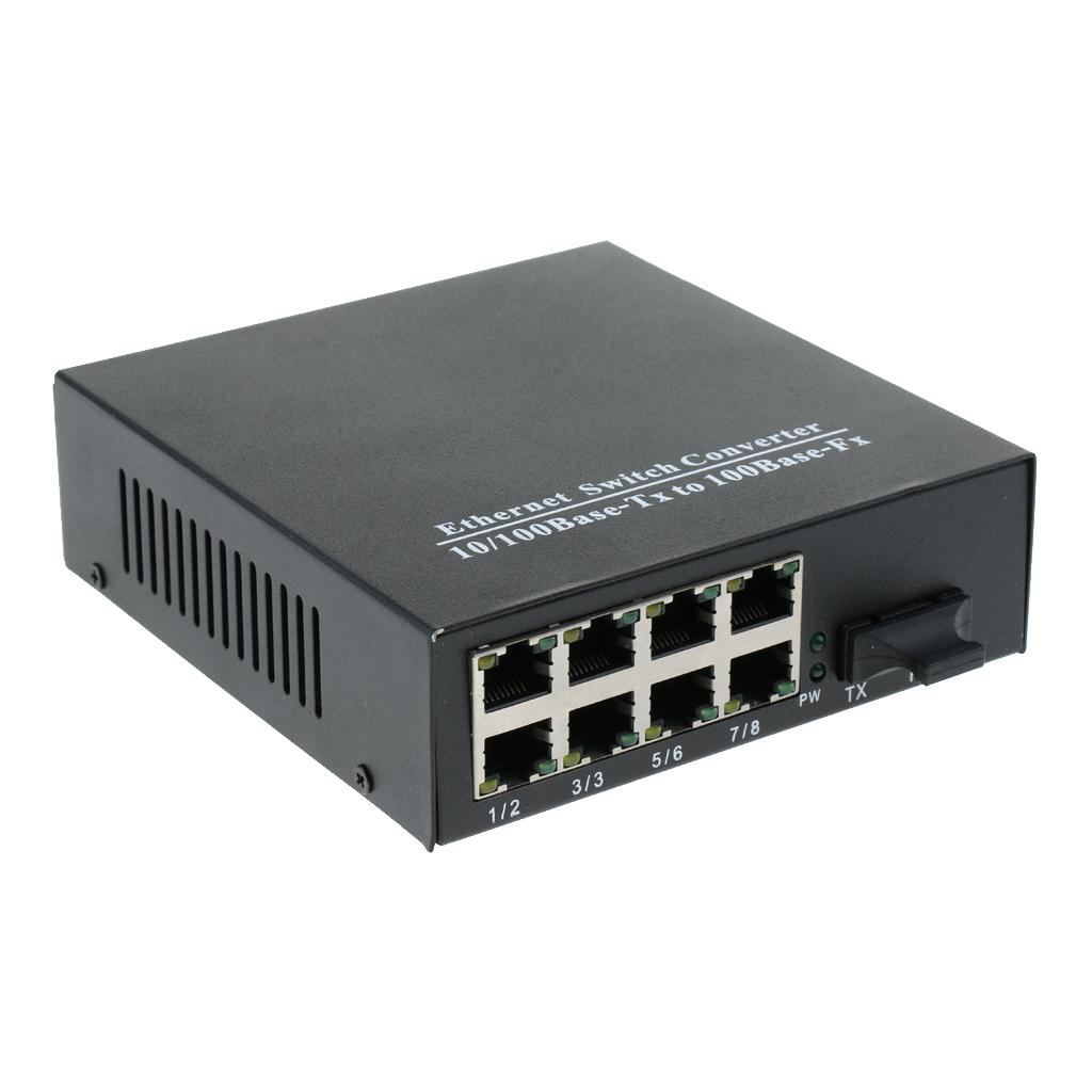 10/100Mbps Fiber Optic Ethernet Media Converter Adapter Gigabit Single Mode