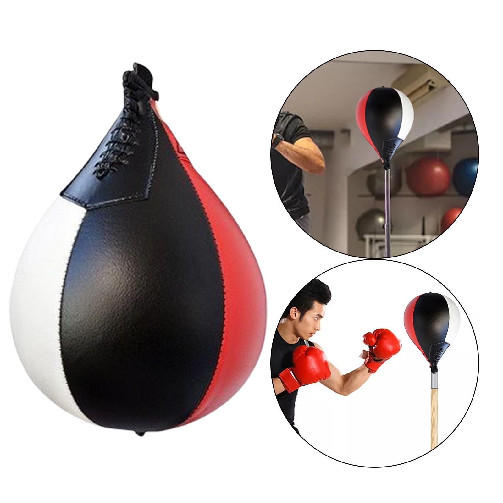 Speed Punching Ball Boxing Speed Bag Hanging Boxing Ball, PU Leather Muay Punching Ball Striking Bag for Adult Kids Gym MMA Boxing Sports Punch Bag