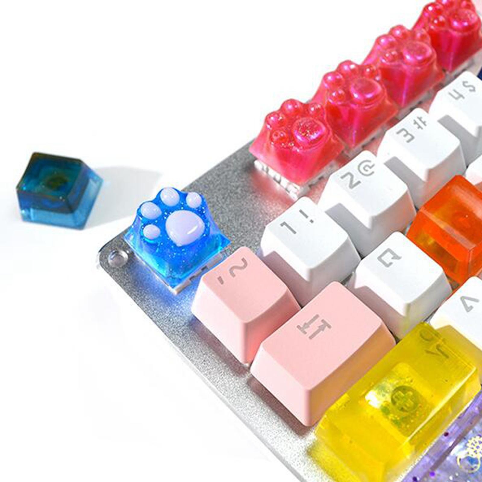 Keycaps Resin Mold Keycap Crafting Epoxy Mould Key Puller Cat Claw Molds Cat
