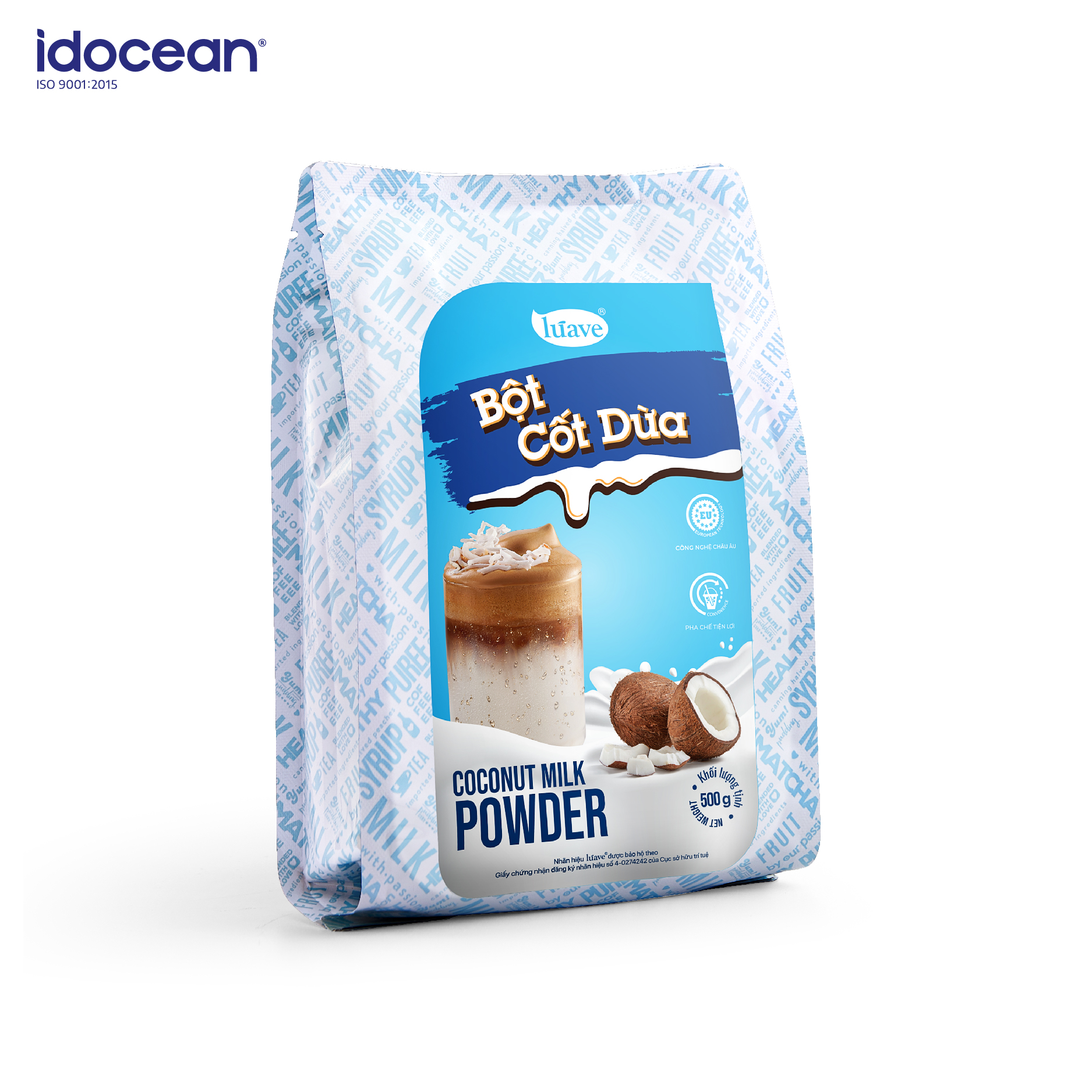 Bột cốt dừa Lúave 500g - Pha chế, làm bánh, làm kem, làm rau câu,...