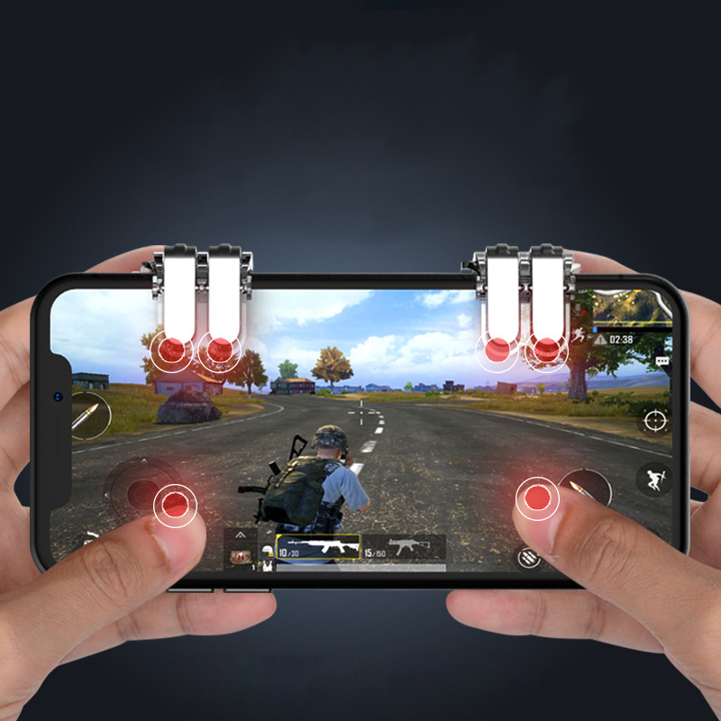 Bộ 2 Nút Bấm Chơi Game PUBG Loại T6 Cơ Thép Không GỉChơi PUBG, ROS, FREE FIRE, KNIGHT OUT Trên Điện Thoại