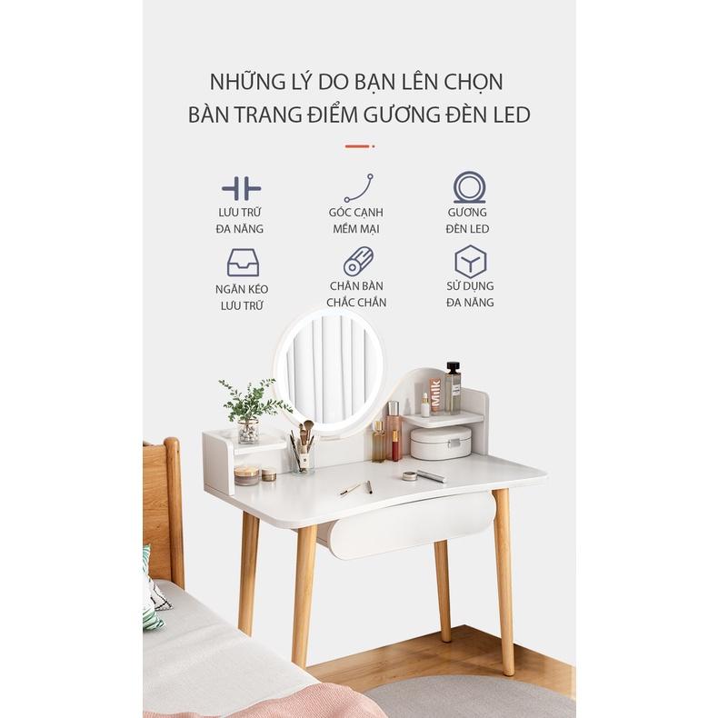 Bàn trang điểm có đèn LED cảm ứng, Bàn phấn trang điểm đèn Led