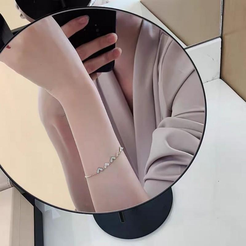 Vòng tay, lăc tay dây hoa tiết hình trái tim, nữ tính phong cách Hàn Quốc LT002