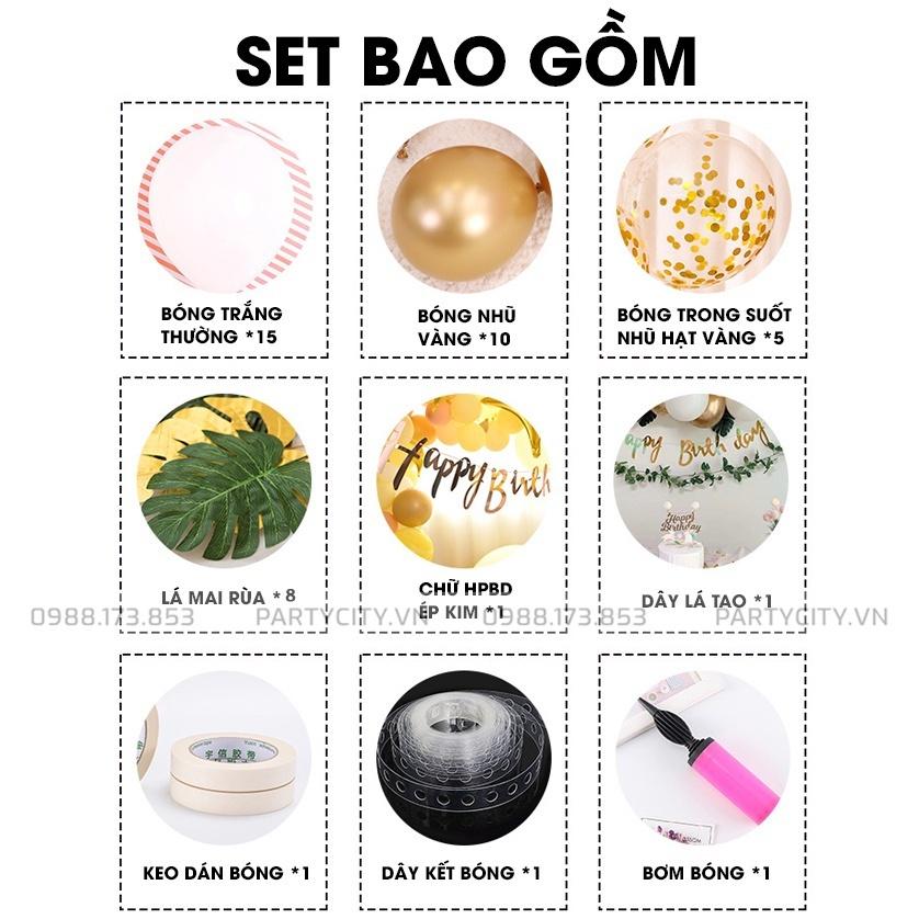 【PartyCityvn】Set trang trí sinh nhật Hàn Quốc màu xanh kèm lá phù hợp bé trai, bé gái và người lớn