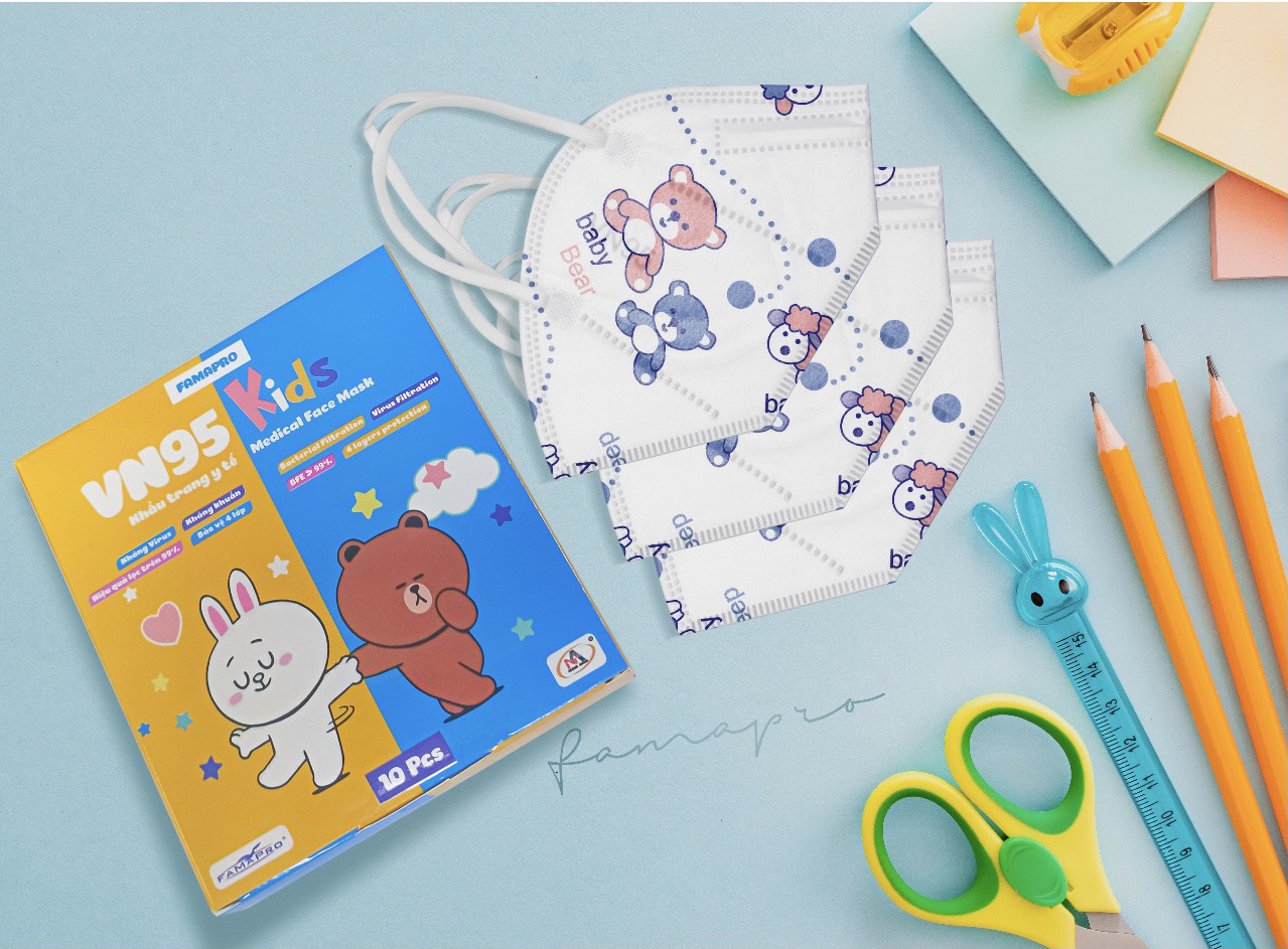 - Khẩu trang y tế trẻ em Famapro VN95 KIDS