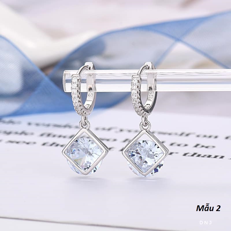 Bông tai bạc khuyên tròn thời trang chất liệu bạc s925 MS065a
