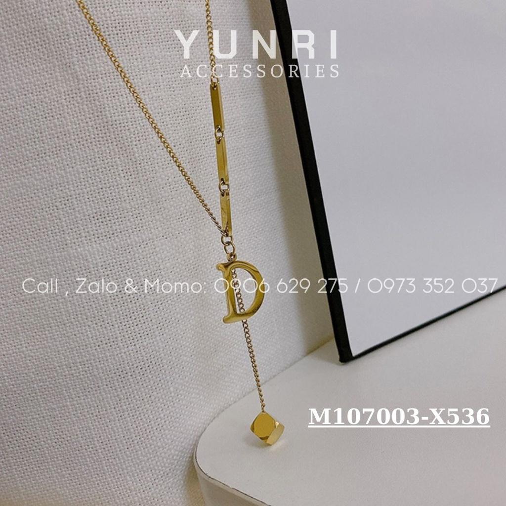 Dây chuyền nữ mảnh ngọc tam giác thiết kế thanh lịch sang trọng YUNRI ACCESSORIES M107002