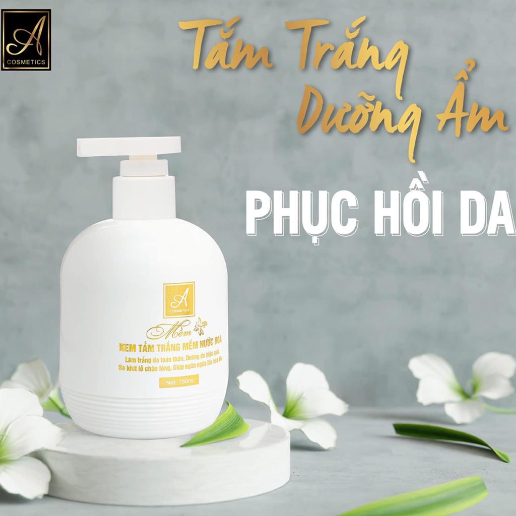 Bộ tắm trắng toàn thân cấp tốc Acosmetics Premium 02 gồm 1 Tẩy da chết 350g 1 Kem tắm trắng body 150g