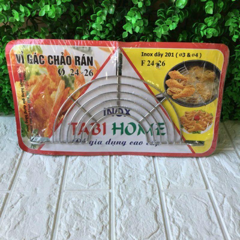 Vỉ Gác Chảo Chiên Đồ Ăn Bằng Inox Thông Minh Tabi Home