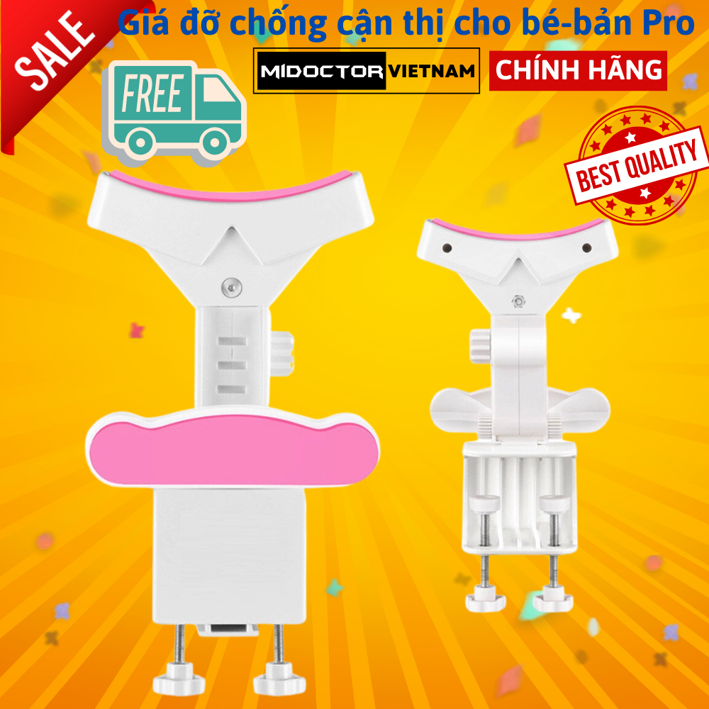 Giá Đỡ Cằm Chống Cận Thị Cải Tiến PRO Dụng Cụ Chống Gù Hỗ Trợ Ngồi Thẳng Lưng Tặng 3 Con Cá Heo Luyện Chữ Hãng miDoctor0