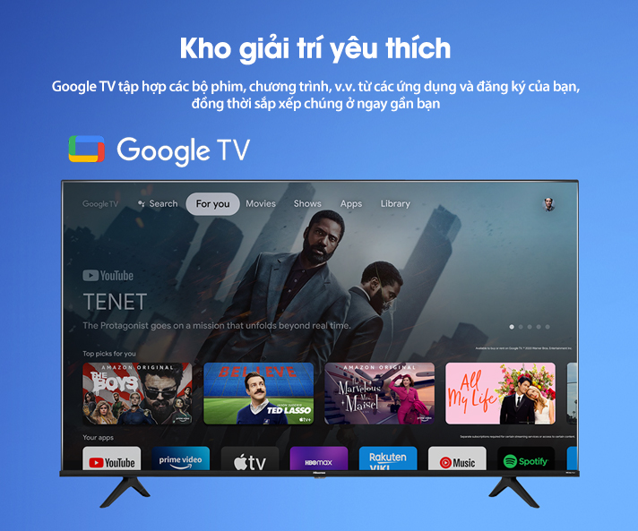 Google Tivi LED Hisense 4K 65 inch 65A6500K Google Assistant có tiếng việt, bảo hành 2 năm - HÀNG CHÍNH HÃNG
