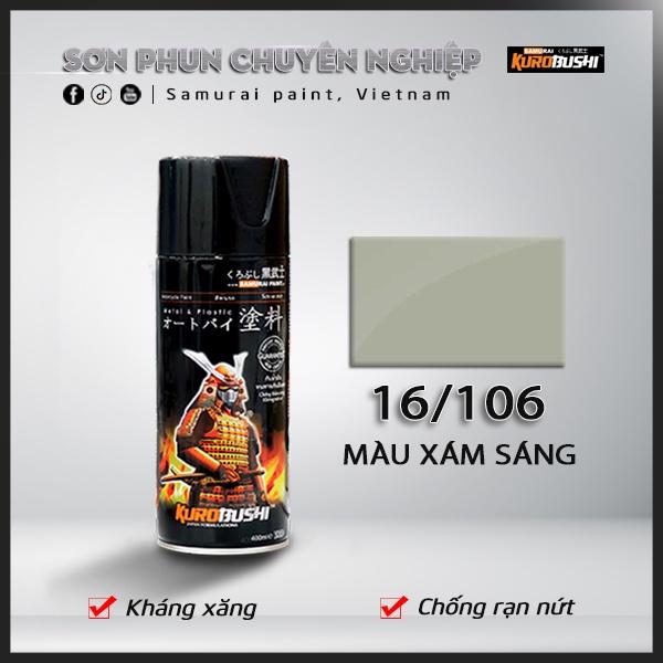 Sơn xịt Samurai Kurobushi - MÀU XÁM SÁNG 106 (400ml)