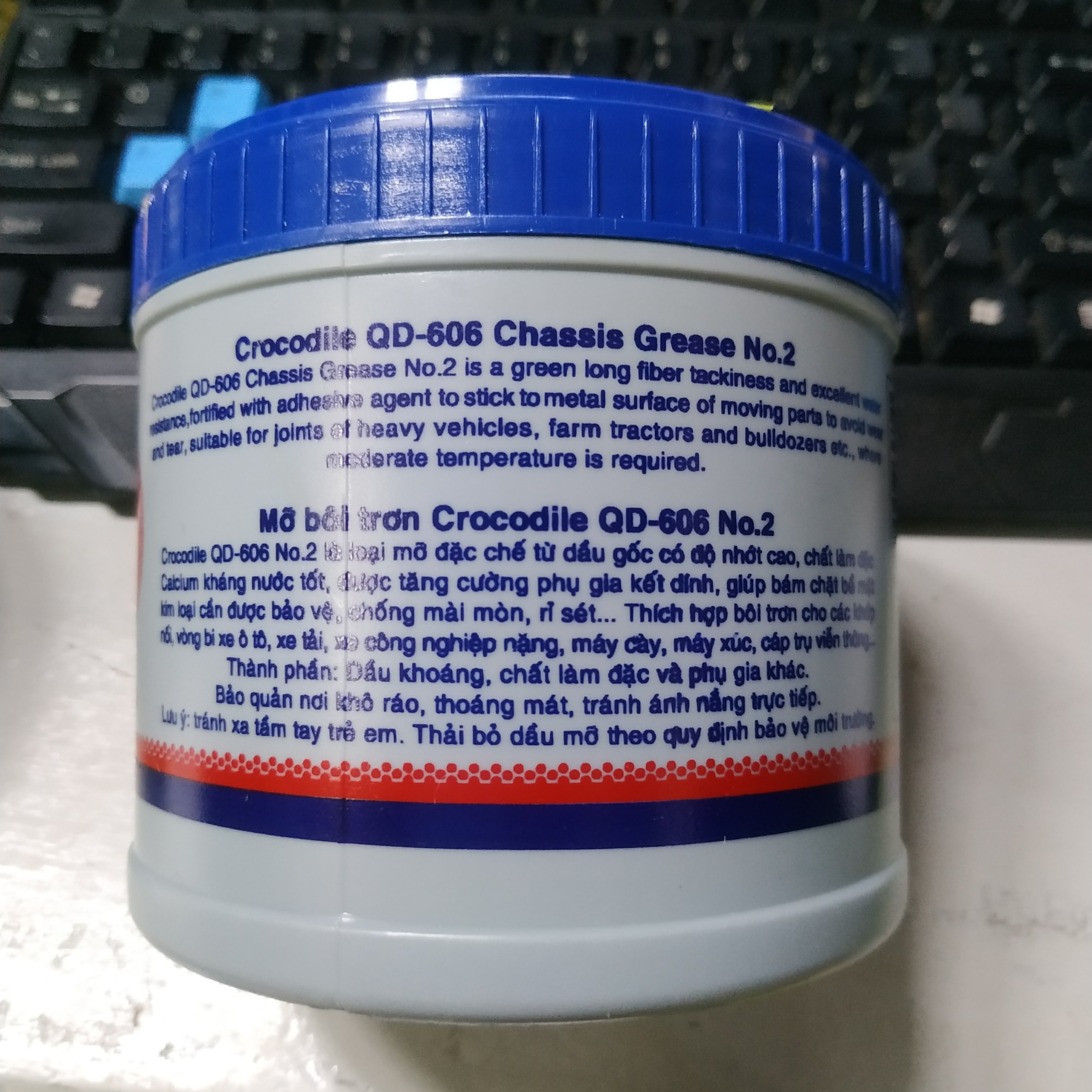 Mỡ bôi trơn cá sấu lon 500g dùng cho khớp nối bạc đạn vòng bi