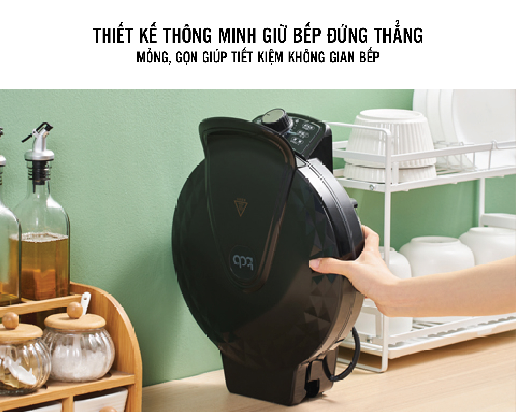 Chảo Điện Đa Năng Bắng Thép Không Gỉ KC-BD02, Công Suất 1200W