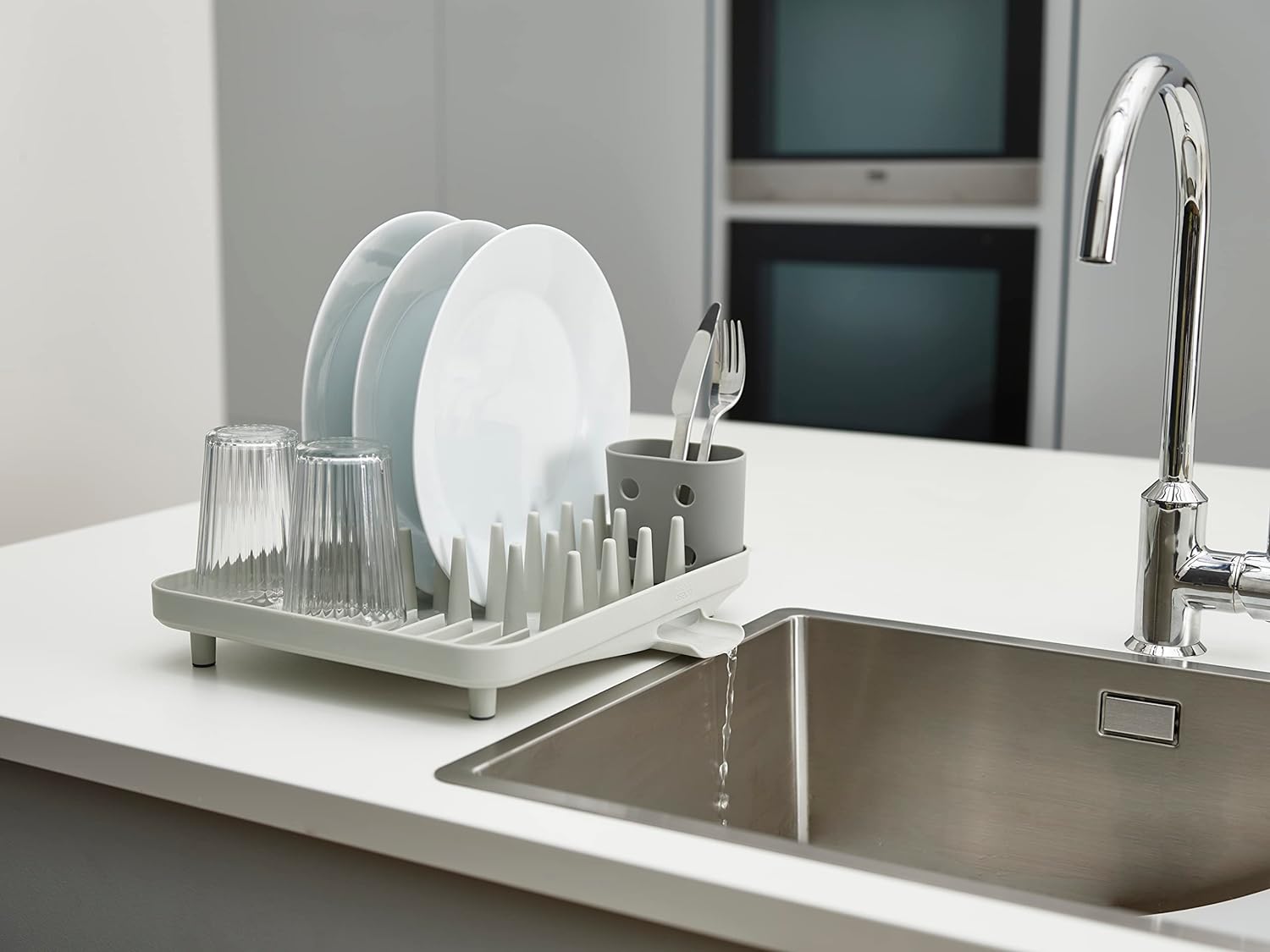 Giá úp bát đĩa Joseph Joseph 85151 Duo Compact Dish Rack - Grey hàng chính hãng