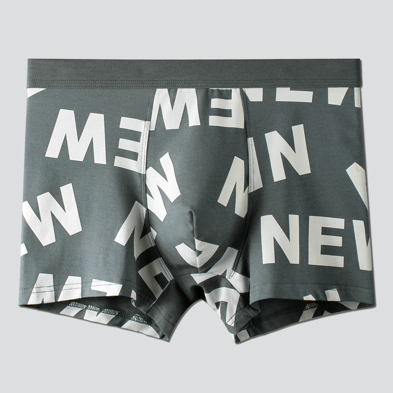 Sịp Đùi- Quần Lót Nam Boxer Cotton Mềm Nhẹ Thoáng Khí Họa Tiết Chữ New K023