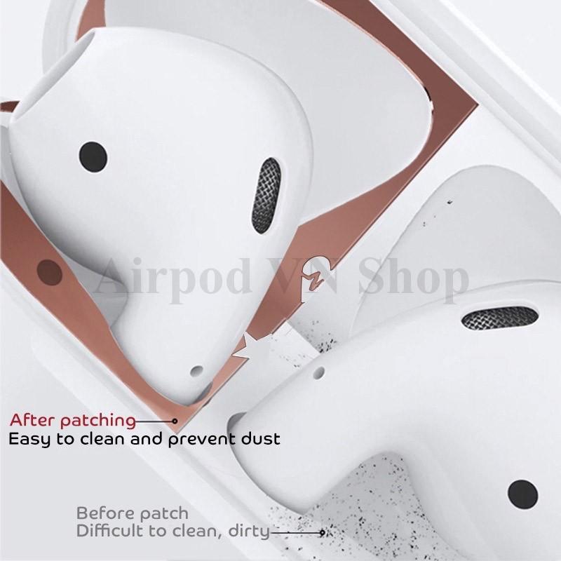 Miếng dán chống bám bẩn nam châm hít hàng loại 1 dành cho airpod 1 và 2, i11,i12, i99, i100.... cao cấp