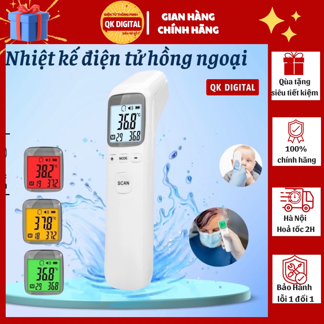 Máy Nhiệt Kế Đo Trán Hồng Ngoại Điện Tử Infrared Thermometer CK - T1503 - Hàng Nhập Khẩu