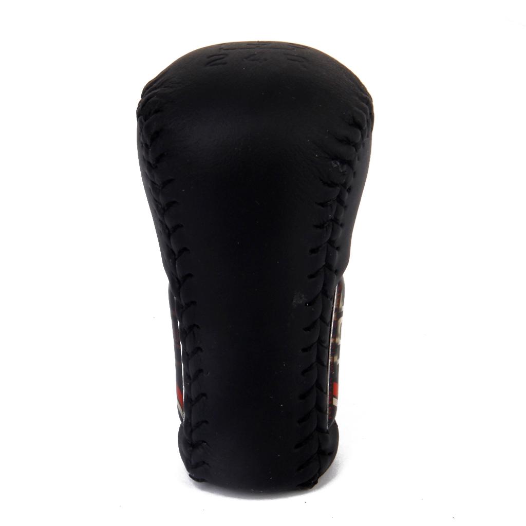 Gear Knob Leather Stitching Stick Cover for Black