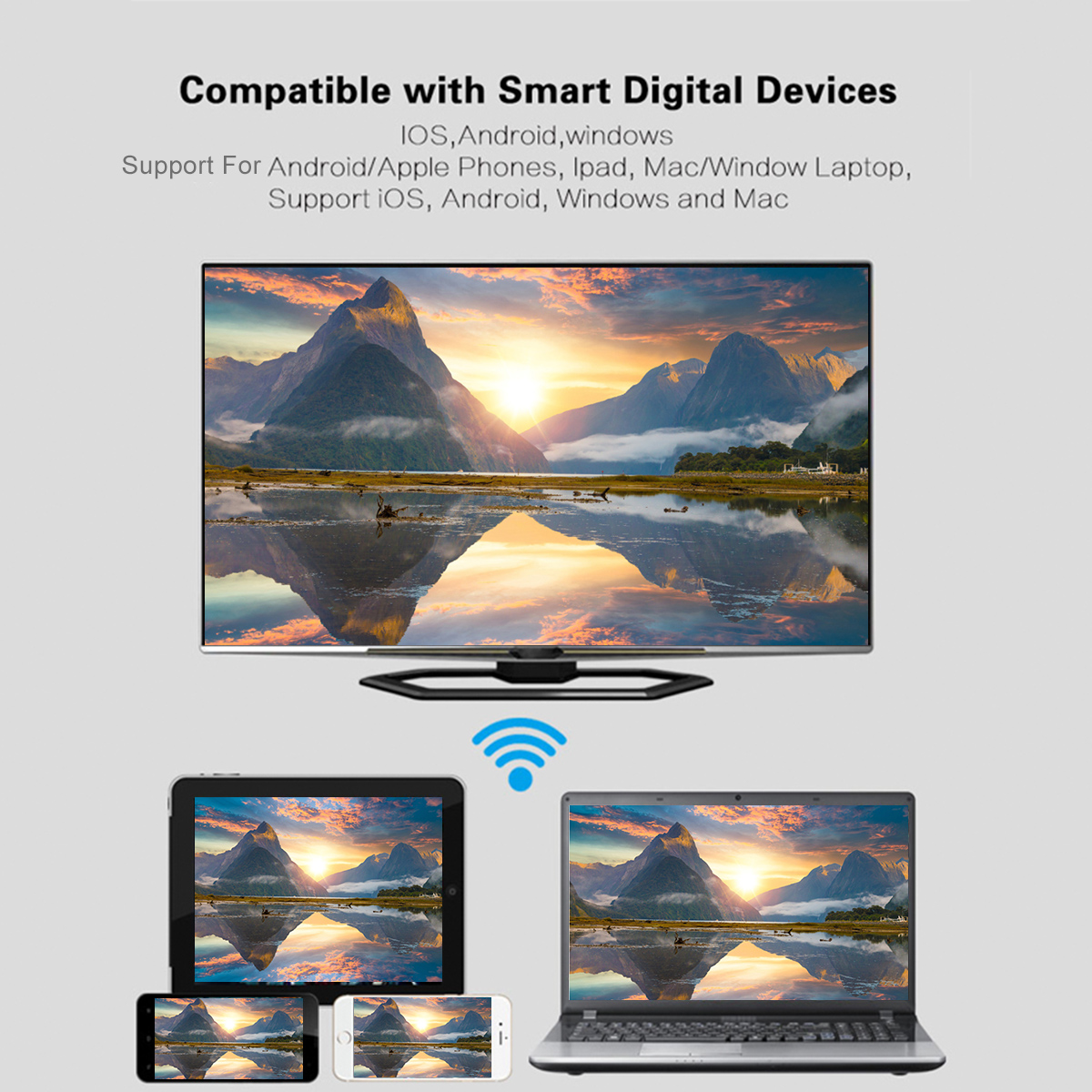 ROGTZ Thiết Bị HDMI Không Dây Kết Nối Điện Thoại Với TV Wireless G6 - Hàng Nhập Khẩu