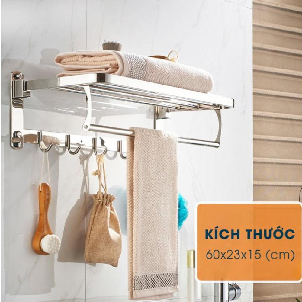 Giá Vắt Khăn Nhà Tắm Inox 304 Cao Cấp Sáng Bóng - Giá Vắt Khăn 2 Tầng Tiện Lợi - CH Hương Thị Miễn Phí Vận Chuyển