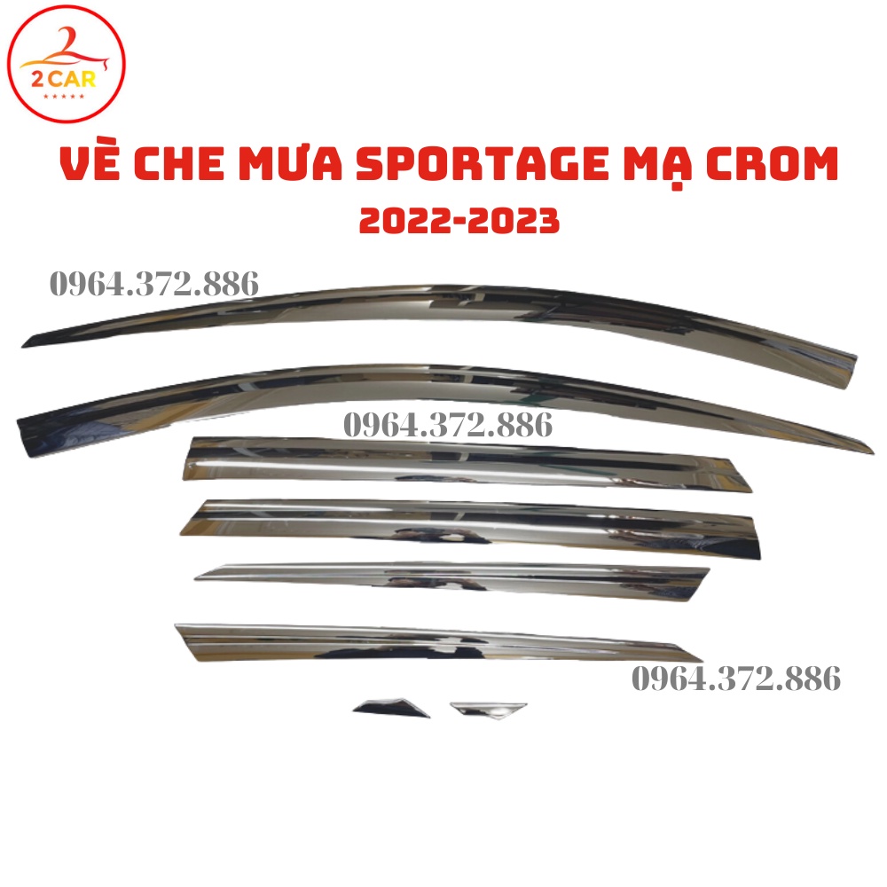 Vè che mưa xe Kia Sportage 2022, 2023 - Hàng Hàn Quốc 6 chi tiết mạ crom cao cấp