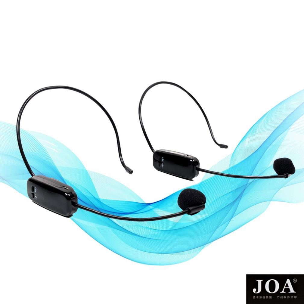 Bộ đôi micro đeo tai JOA UF 66- Micro thuyết trình trợ giảng không dây UHF- Đầu thu 6.5mm chuyên thuyết trình, dạy học