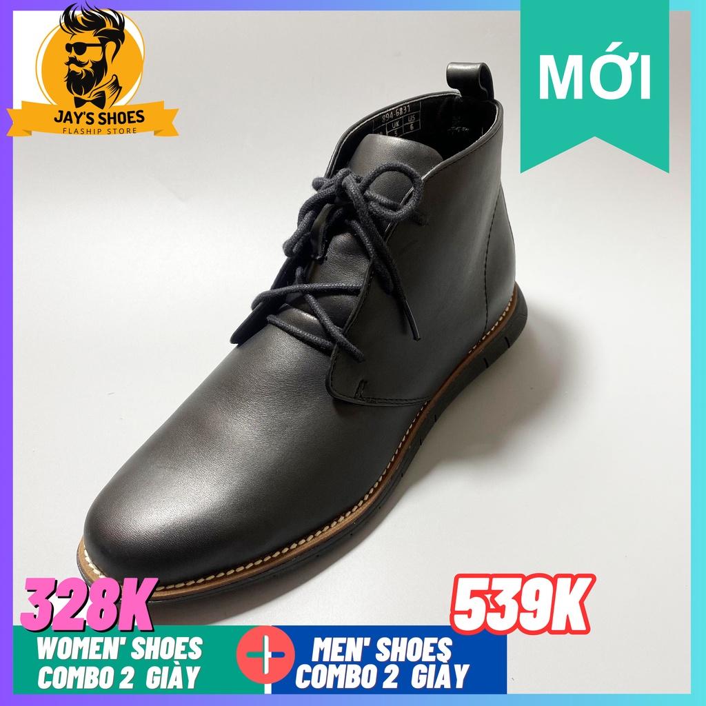 Giày Chukka boots nam công sở  Màu Black  Da bò thật   [COMBO 2 BẤT KỲ CHỈ 538K]6831