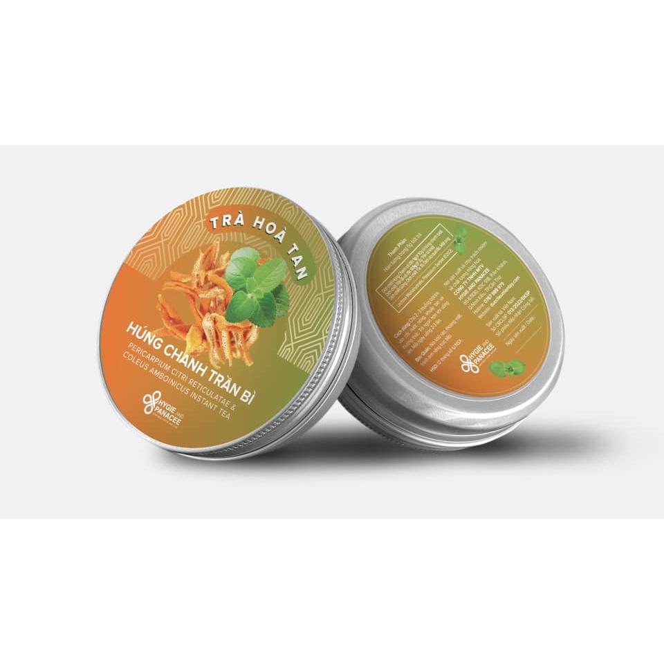 Trà húng chanh trần bì Hygie hộp giấy 120g - dạng hòa tan tiện lợi, thơm ngon, đậm đặc, giảm ho,khan tiếng