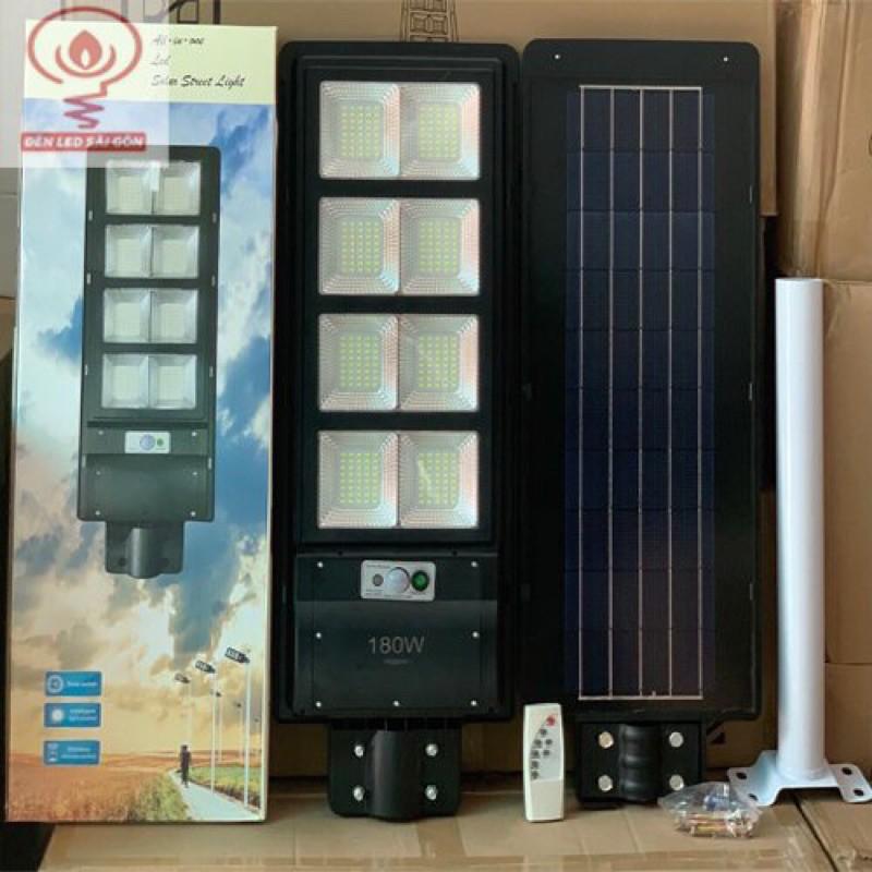 Đèn năng lượng mặt trời 180W có remote sáng liên tục chuyên công trình đèn đường, sân vườn, trụ cổng chống nước IP67