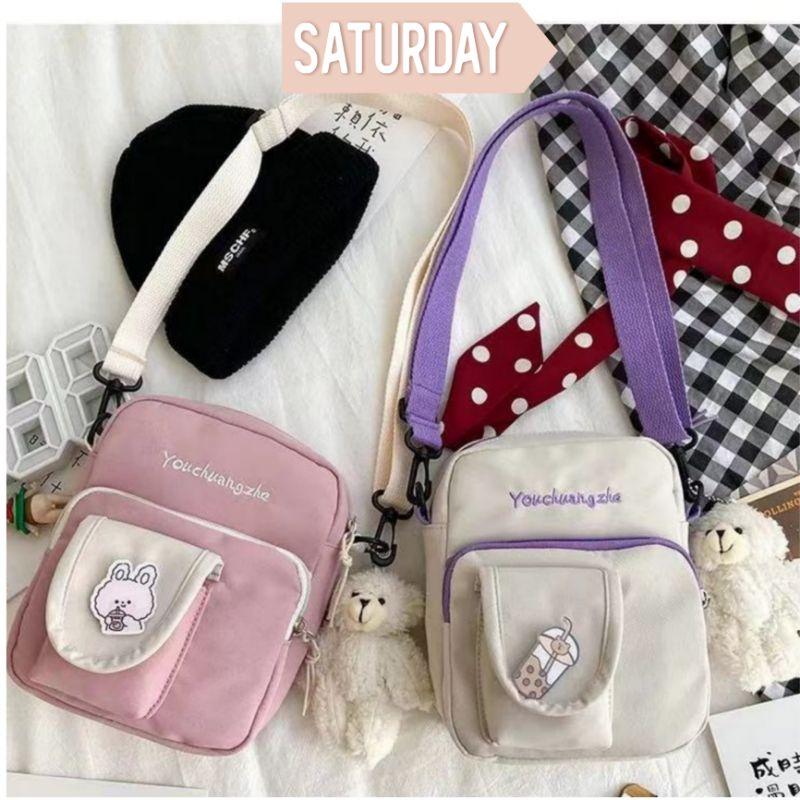 Túi đeo chéo mini phối màu thời trang dành cho nữ tặng kèm sticker TA081