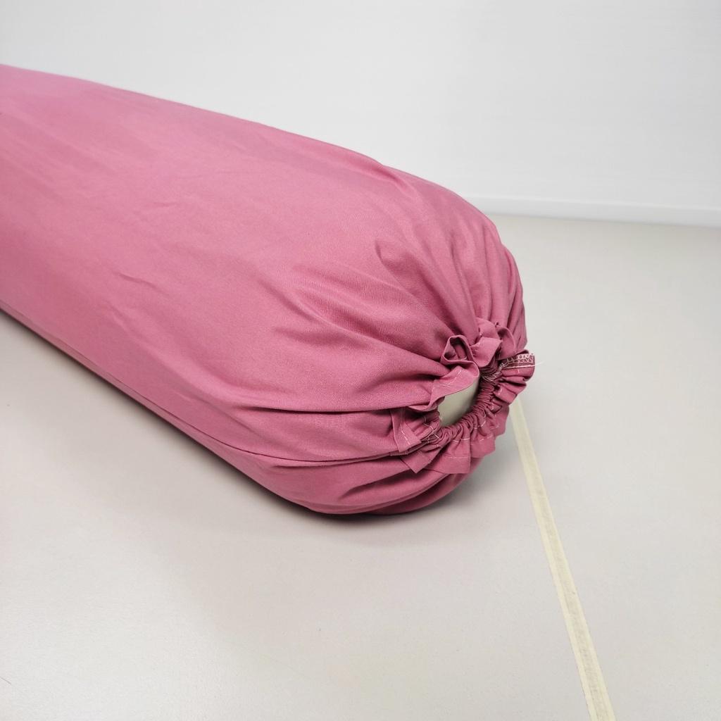 Vỏ gối ôm cotton tici 35x100cm giá siêu rẻ cho áo gối màu hồng mận