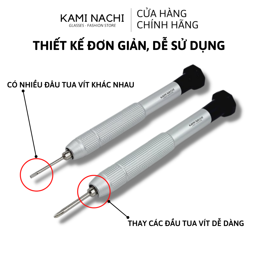 Bộ 2 tua vít cao cấp nhiều đầu chuyên dụng KAMI NACHI sửa mắt kính, đồng hồ, phụ kiện